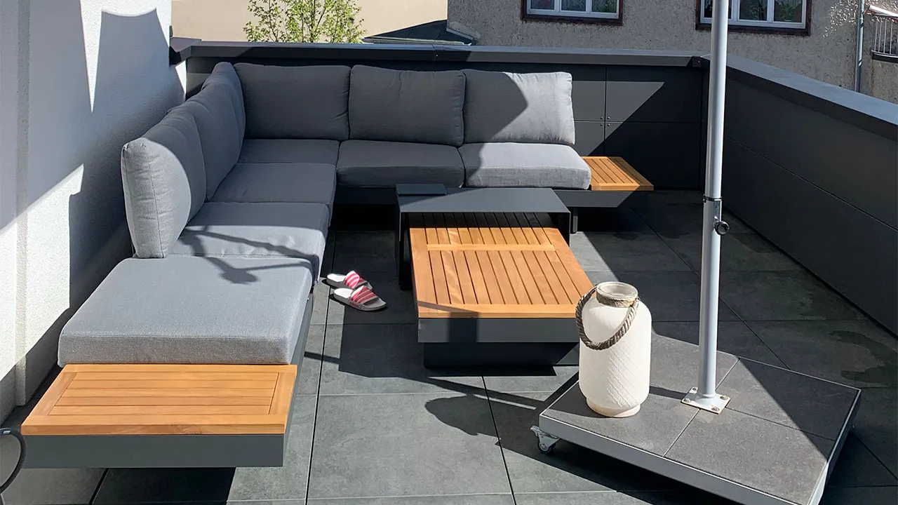 ACAMP Molise loungeset 4-delig aluminium acacia