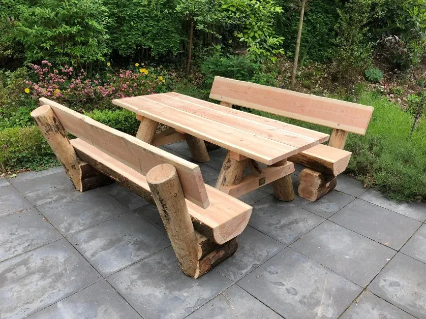 Jaap de Vries Toronto boomstam set eiken 4-8 pers