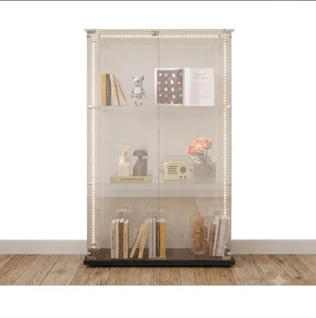 OutdoorMatch vitrinekast glas 53x10x60 cm LED verlichting