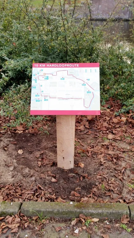 Jaap de Vries informatiebord klein full-colour hout