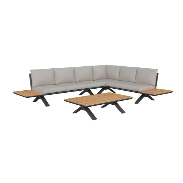 ACAMP Tokio 3-delige loungeset aluminium polywood