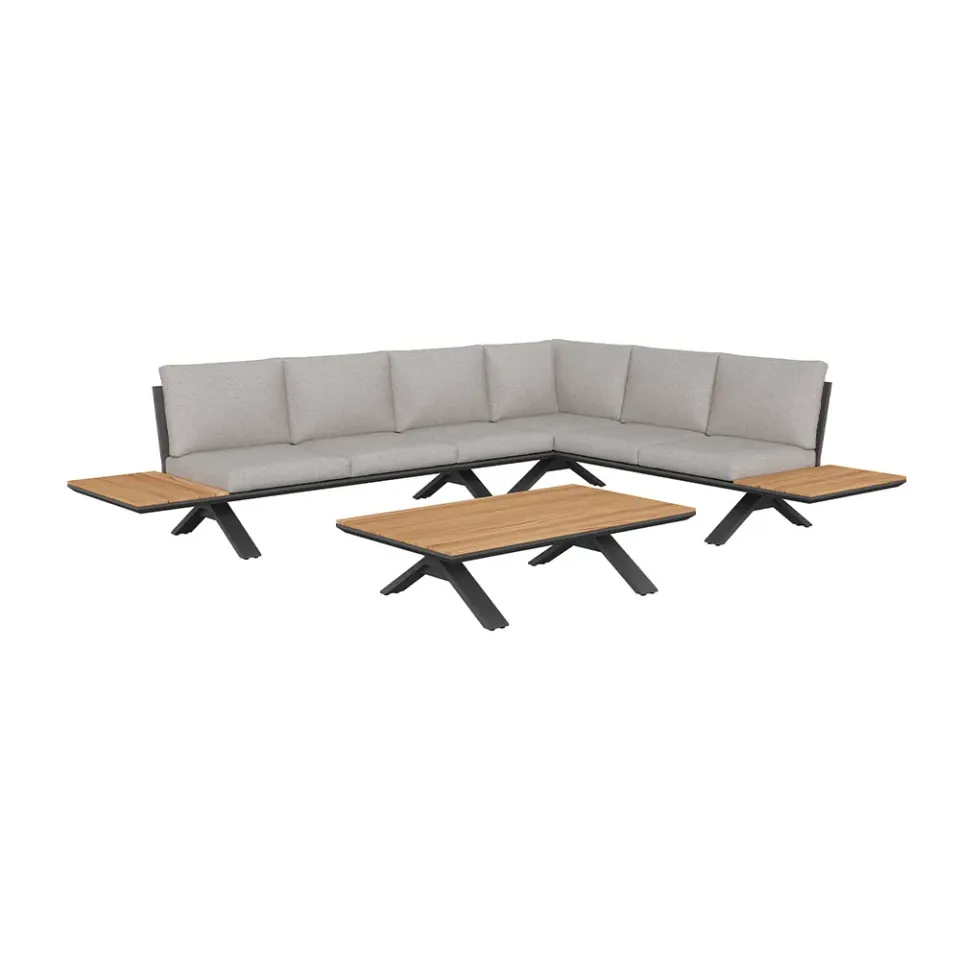 ACAMP Tokio 3-delige loungeset aluminium polywood
