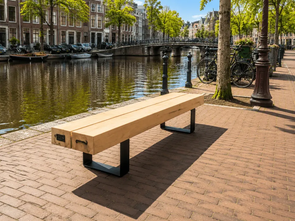 Jaap de Vries Swansea 200 parkbank eikenhout 200 cm