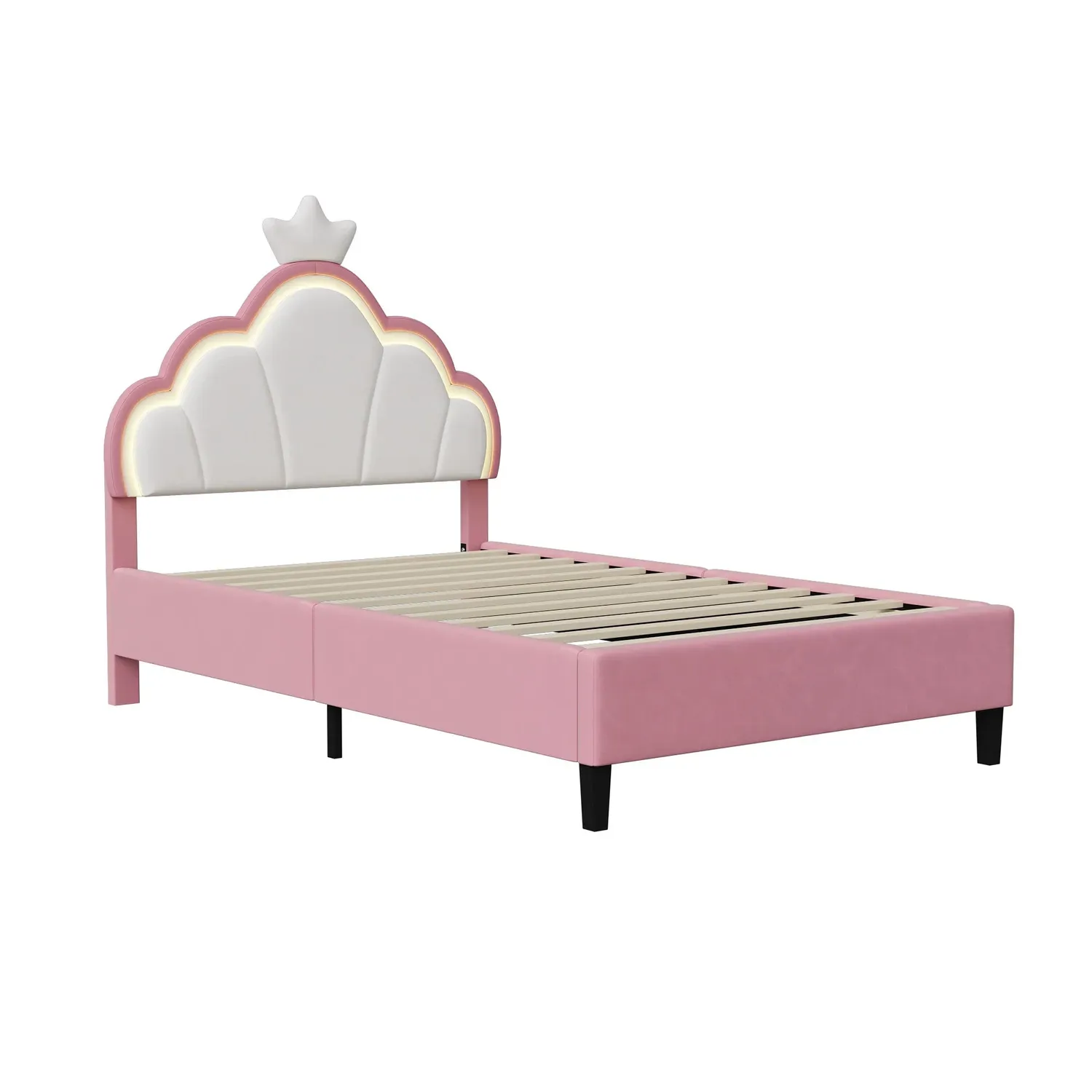 OutdoorMatch Bedframe 90x200 Gestoffeerd met LED Flanel