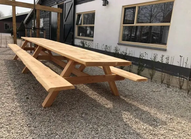 Jaap de Vries Nevada 500 picknicktafel Douglas 12-16 pers