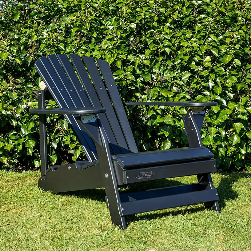 Comfychair Reclining tuinstoel kunststof zwart verstelbaar