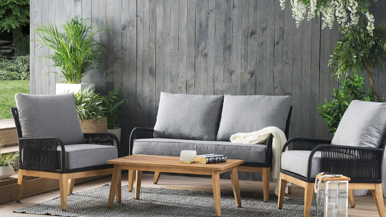 ACAMP Mykonos loungeset 4-delig acacia