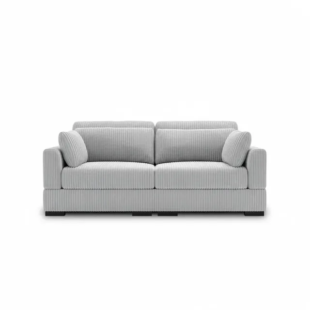 OutdoorMatch Sofa Tweezits Grijs 180x88x85 Gestoffeerd