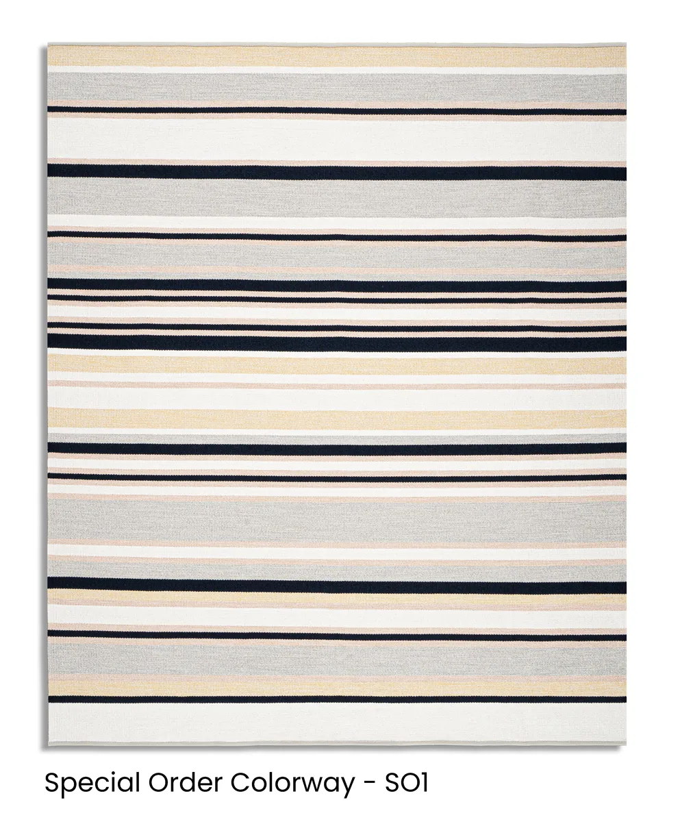 Sutherland Mirage Stripe Flatwoven buitenkleed plat