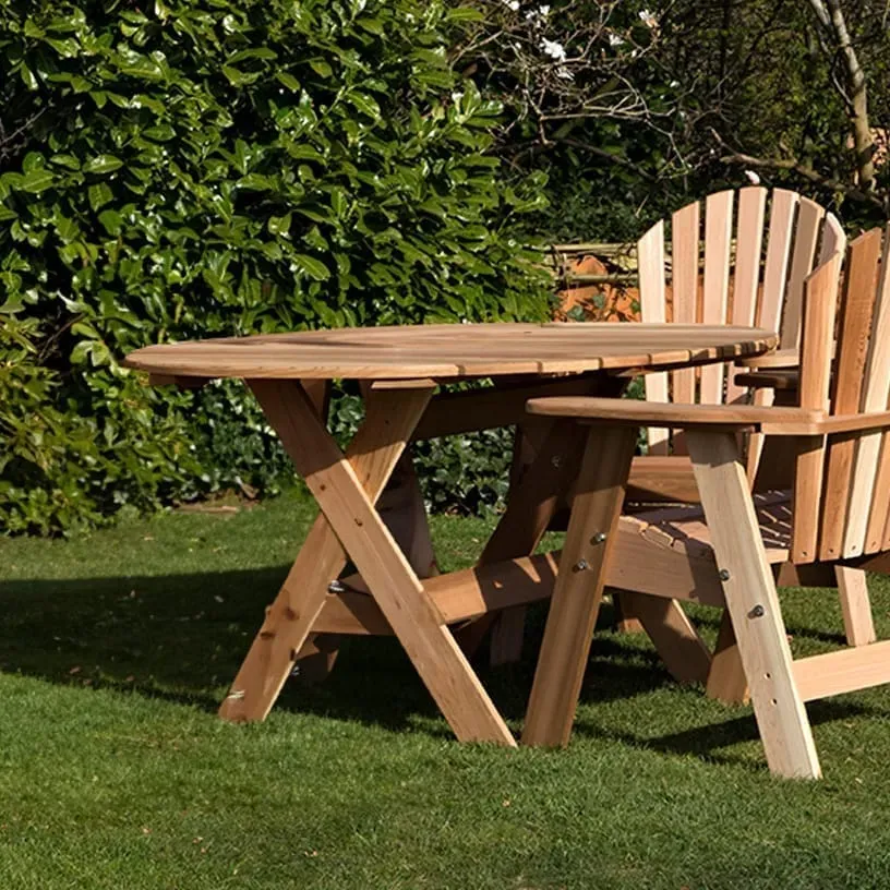Comfychair houten tuintafel gemonteerd weerbestendig