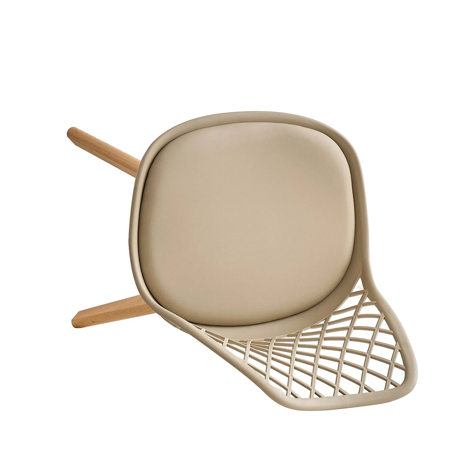 OutdoorMatch Eetkamerstoelen Set van 4 Zwart Houten Poten