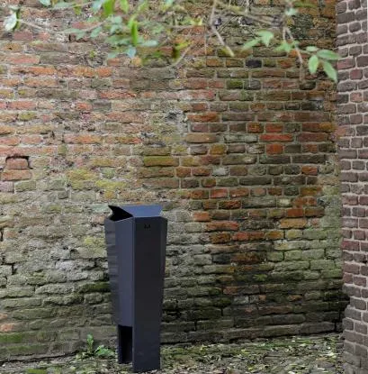 Groundlevel Enzo afvalbak staal 80 liter smalle inworp
