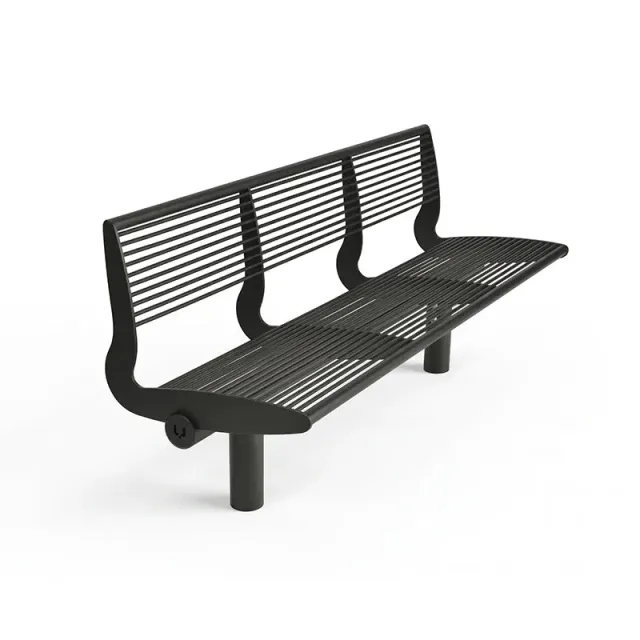 Groundlevel Samson Senna zitbank met rugleuning staal 180 cm