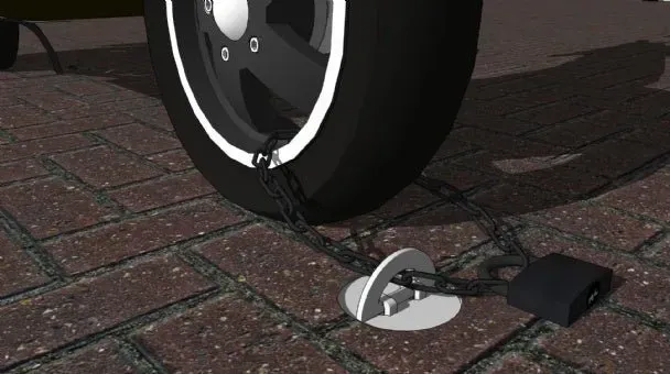 Groundlevel Samson scooter-anker RVS 95mm 600kg