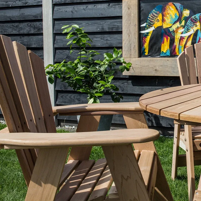Comfychair houten eetstoel voorgemonteerd