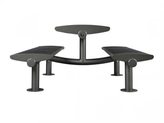 Groundlevel Senna picknicktafel staal 180x155 cm groep