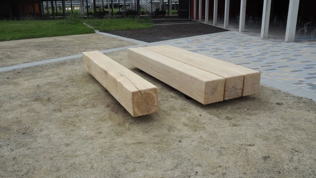 Jaap de Vries London Street bank eiken 300cm zwart