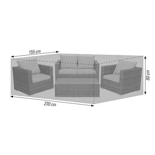 ACAMP loungeset hoes 230x155x80 cm