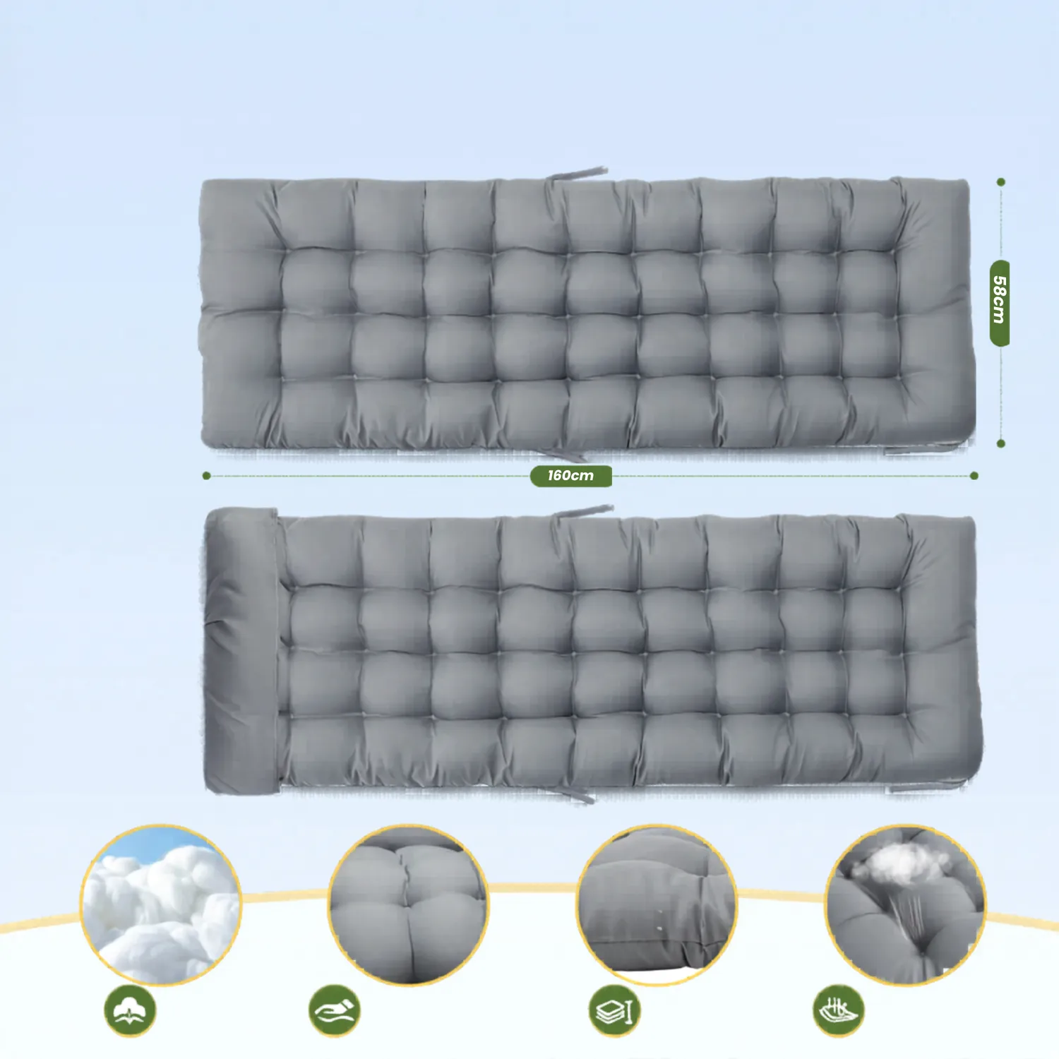 OutdoorMatch Anti-Gravity Loungestoel Zwart 160 kg