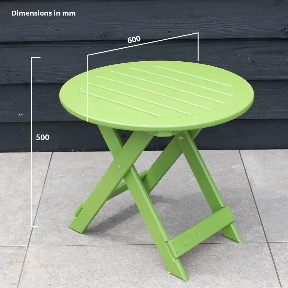 Comfychair bijzettafel kunststof limoengroen