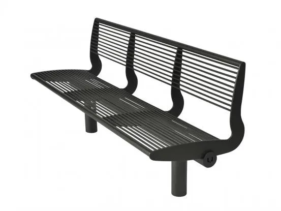 Groundlevel Samson Senna dubbelzijdige bank staal 1800mm