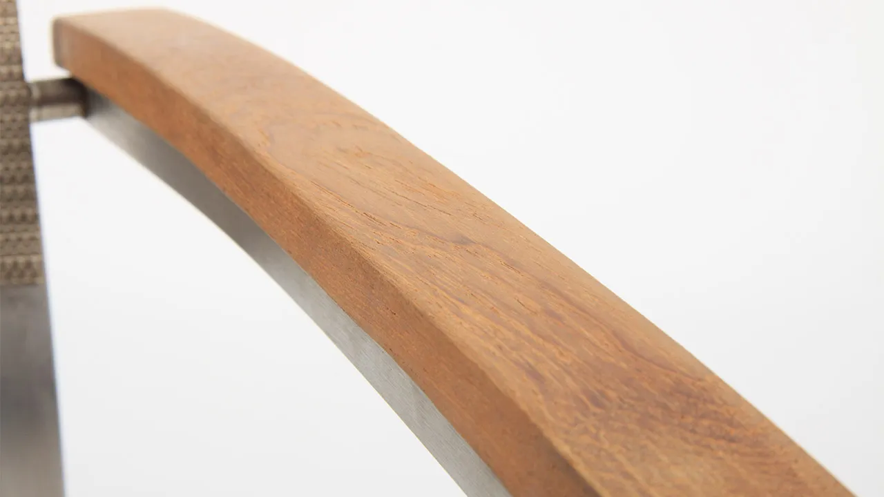 ACAMP Skye stapelstoel rvs teak Acatex