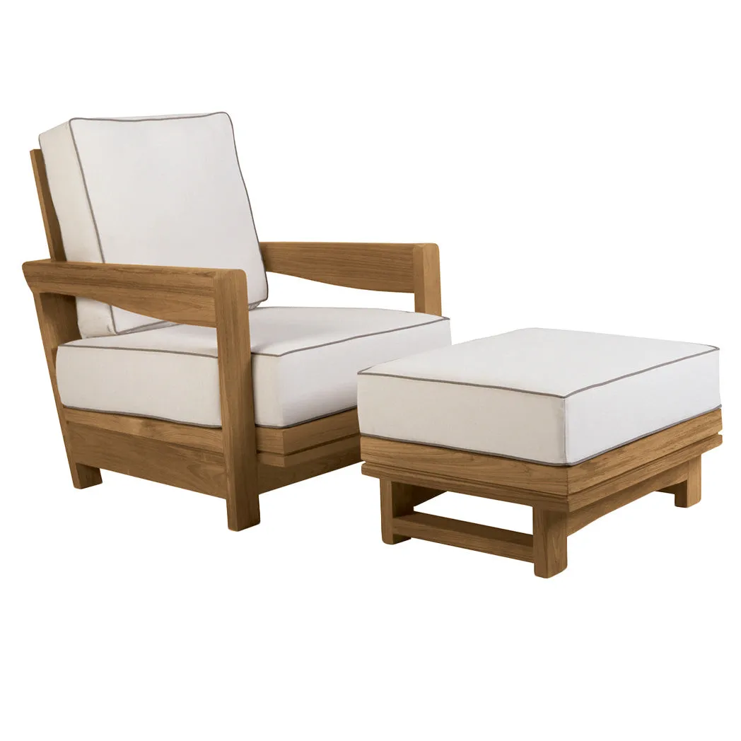 Sutherland Peninsula Ottoman hocker beige aluminium