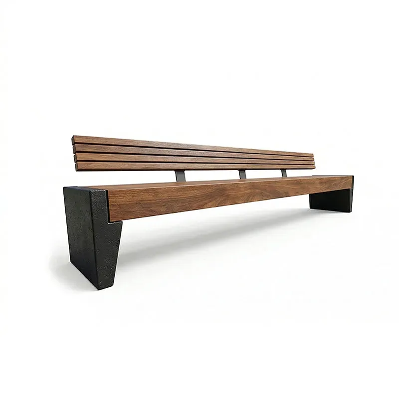 Groundlevel Samson Victor zitbank met rugleuning hout 200 cm
