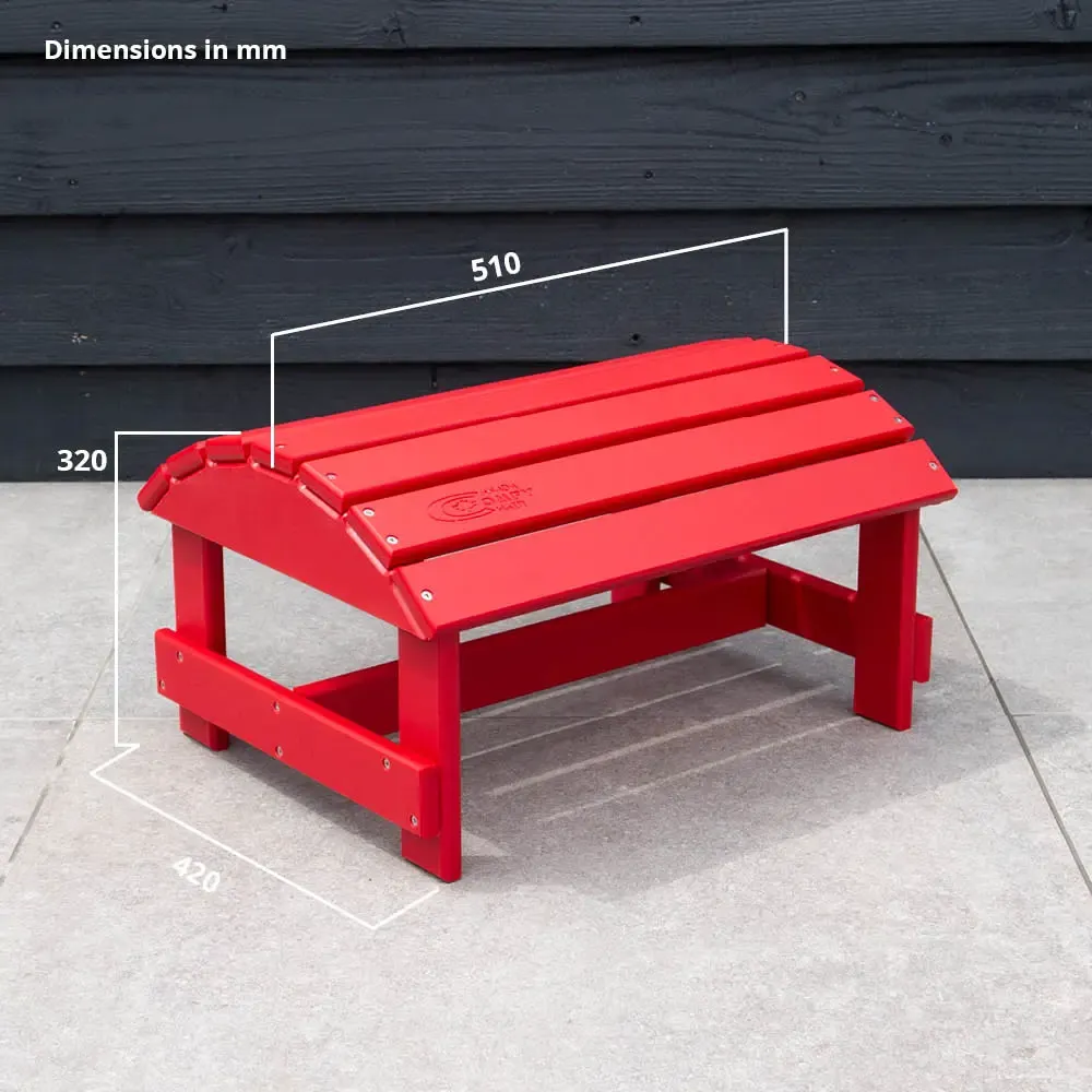 Comfychair Foot Stool voetenbank rood kunststof