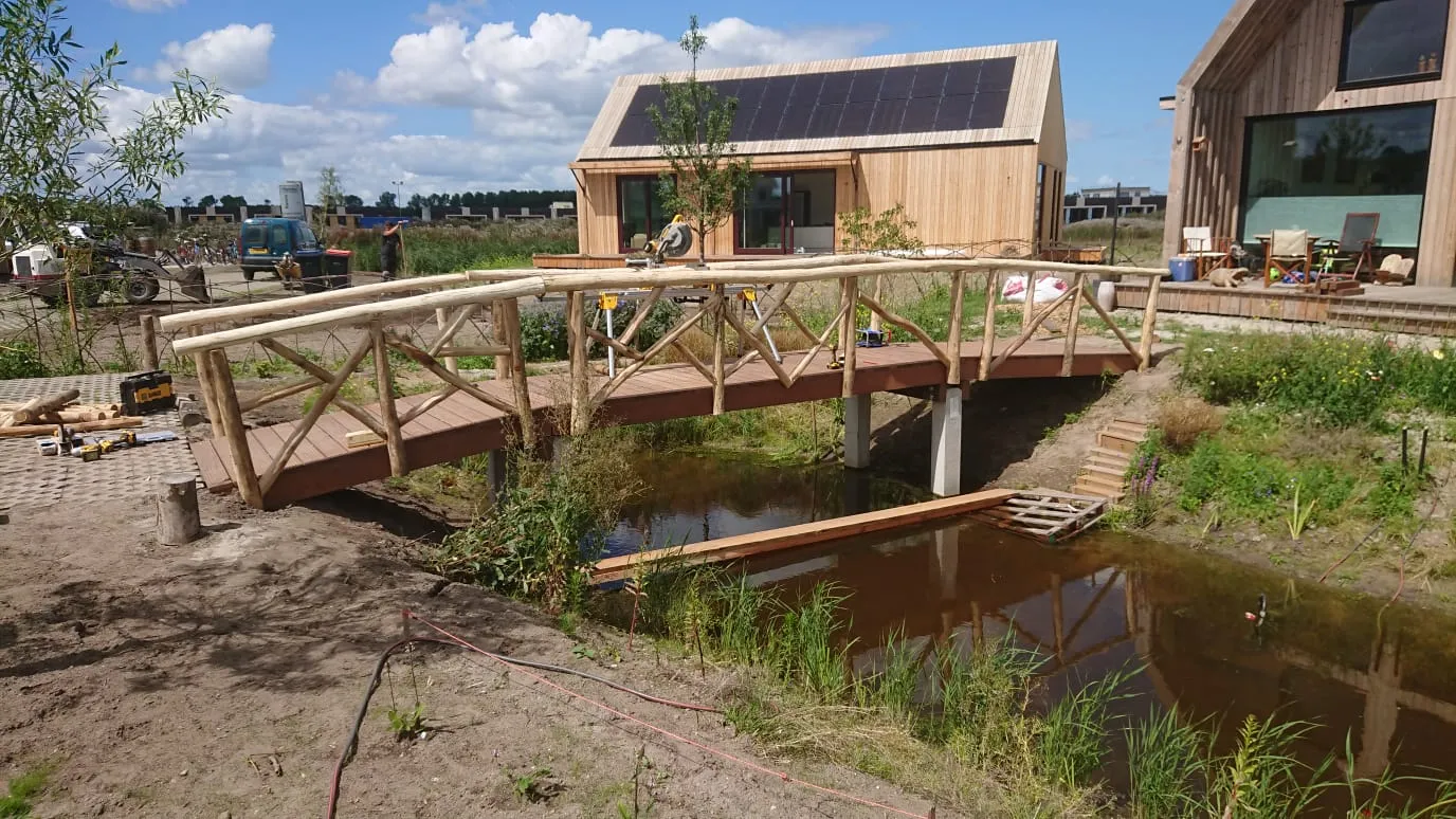 Jaap de Vries Sunderland brug houten toegangsbrug