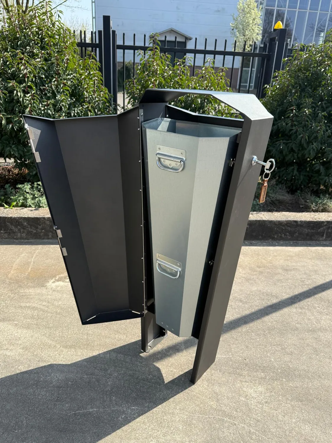 Groundlevel Enzo afvalbak staal 80 liter smalle inworp