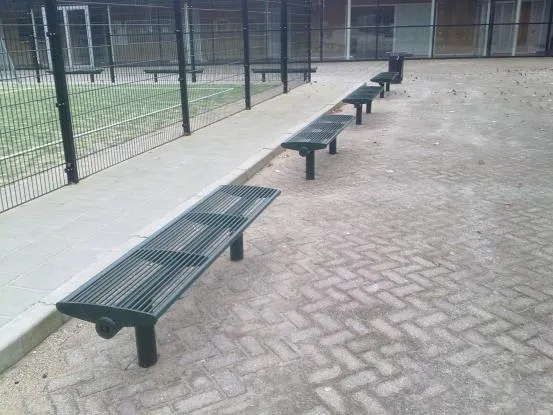 Groundlevel Senna vlakke bank 1800x590 staal zonder rug