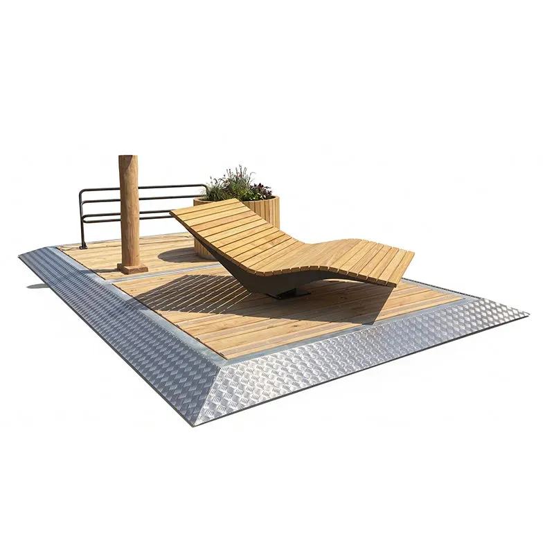 Groundlevel City Oase Samson zitplatform staal eiken