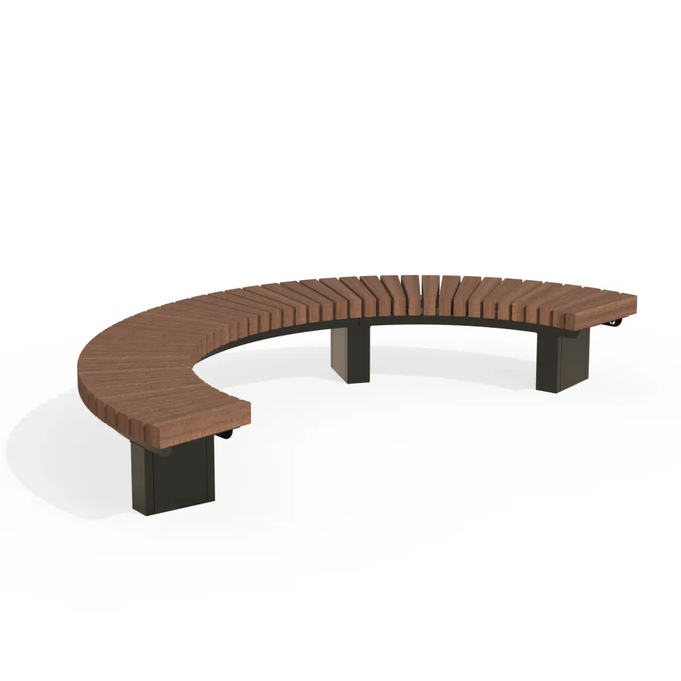 Groundlevel BRUUT Halve Cirkel-ZR vlakke bank Ø3150