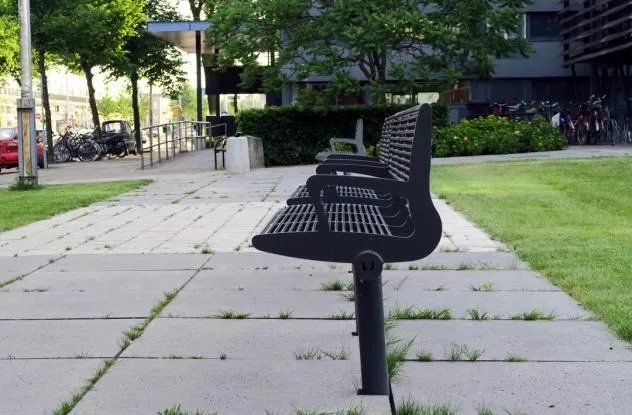 Groundlevel Samson Senna zitbank met rugleuning staal 180 cm