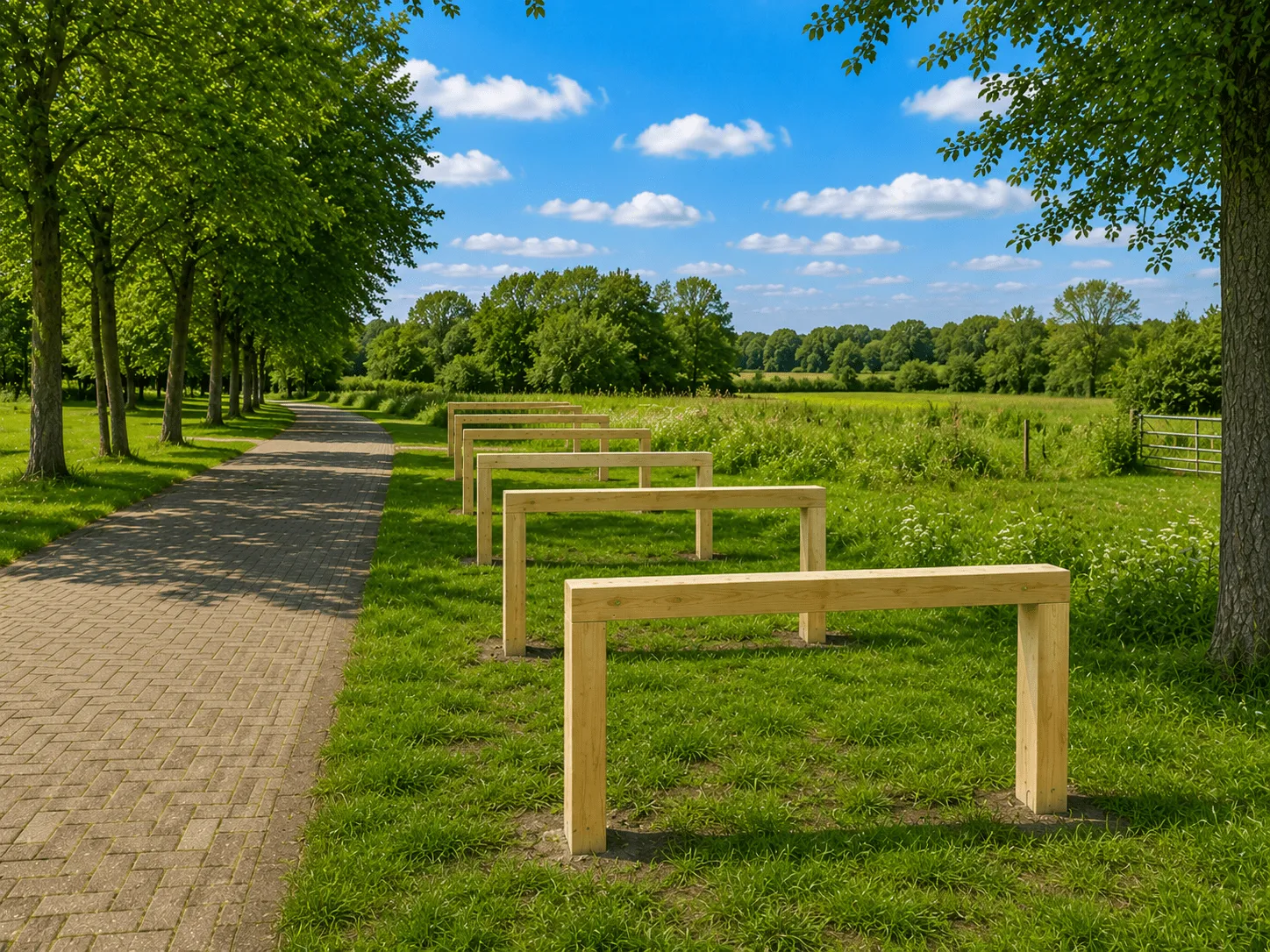 Jaap de Vries Florence fietsnietje eikenhout