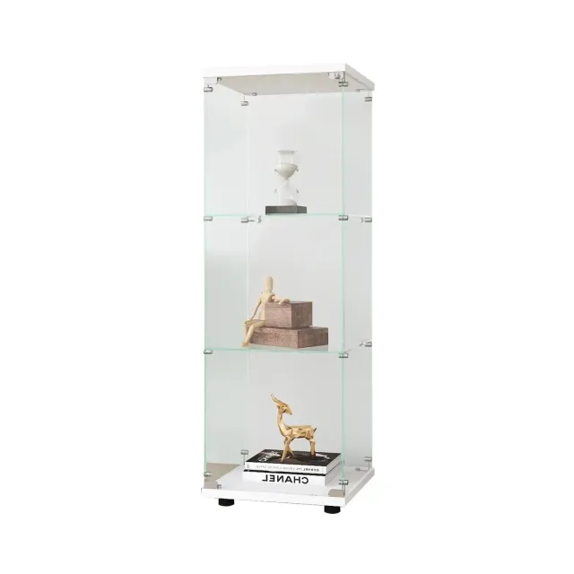 OutdoorMatch Displaykast Glas 3 Etages 49 cm Met Deur