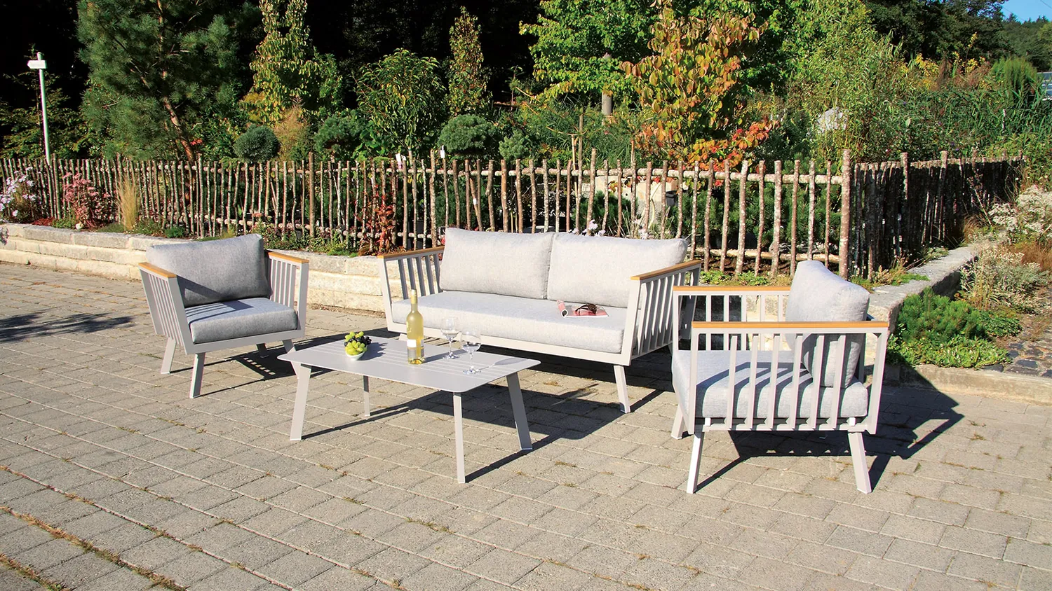 ACAMP Gondola loungeset 4-delig aluminium comfort
