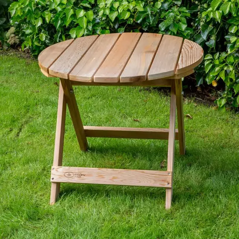 Comfychair bijzettafel hout rond bouwpakket