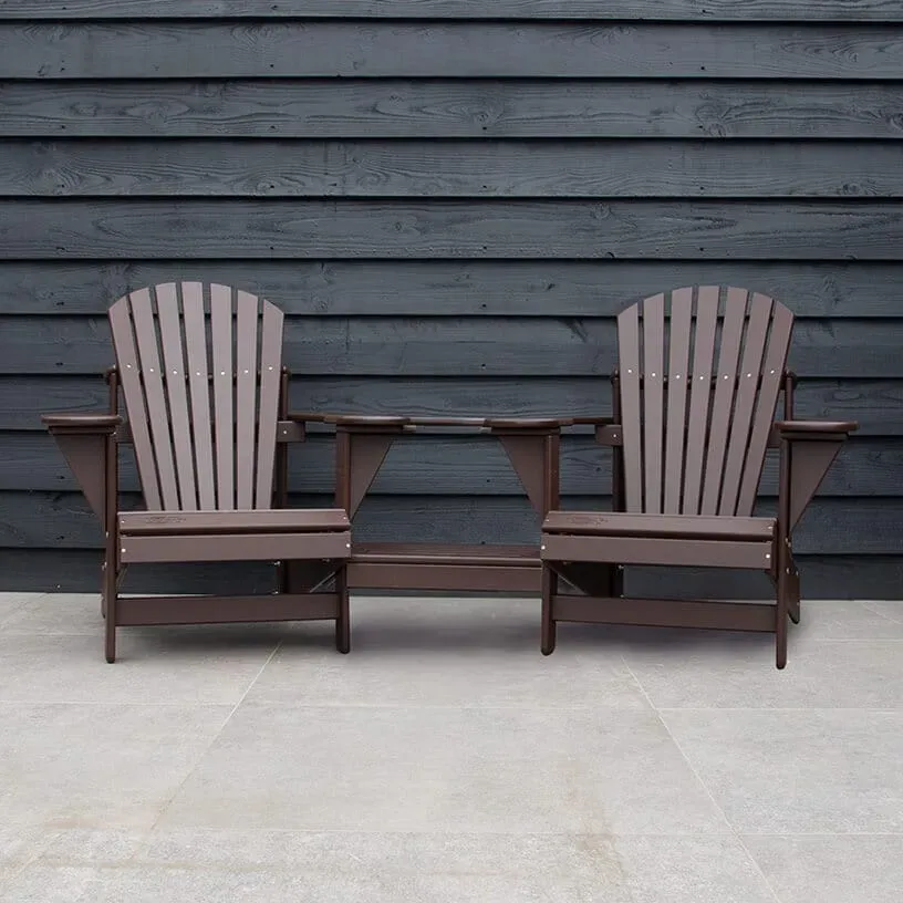 Comfychair Tete-a-tete Rond 2-persoonsstoel donkerbruin