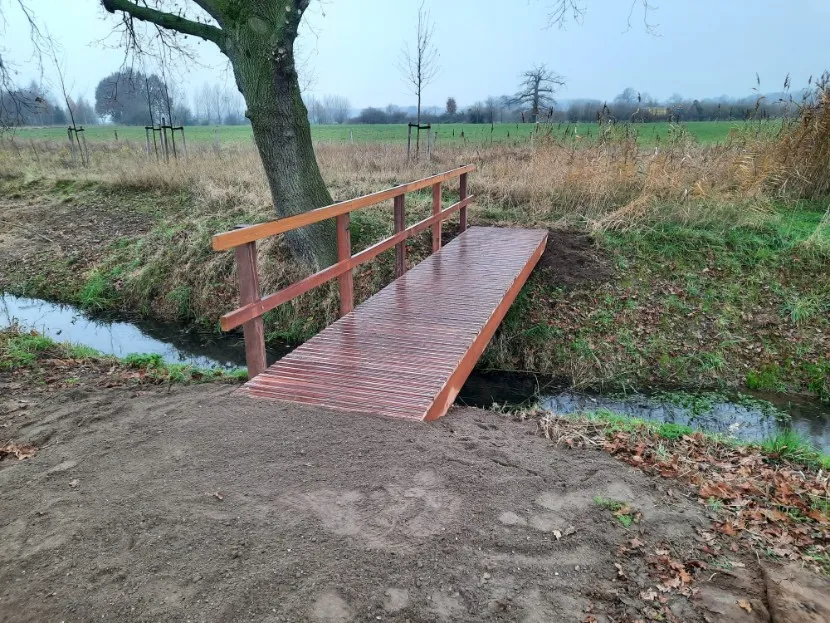 Jaap de Vries Nottingham wandelbrug hout 1 leuning